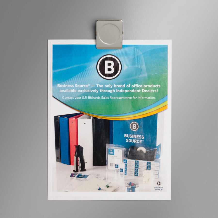 Business Source Nickel-Plated Magnetic Clip