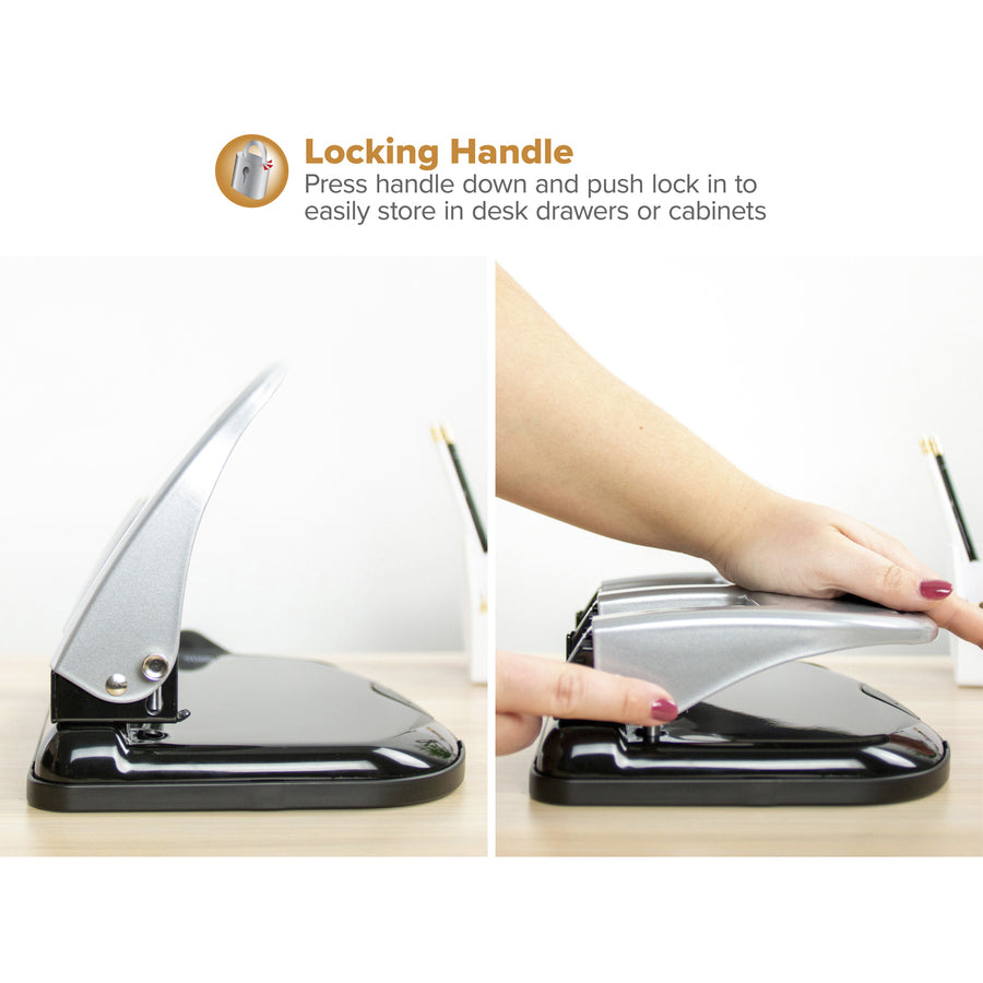 Bostitch EZ Squeeze 40 Three-Hole Punch — 40-Sheet