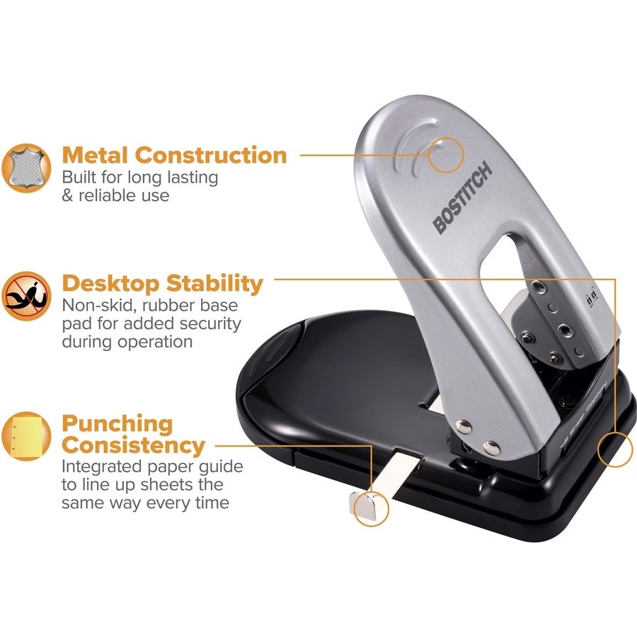 Bostitch EZ Squeeze 40 Two-Hole Punch — 40-Sheet