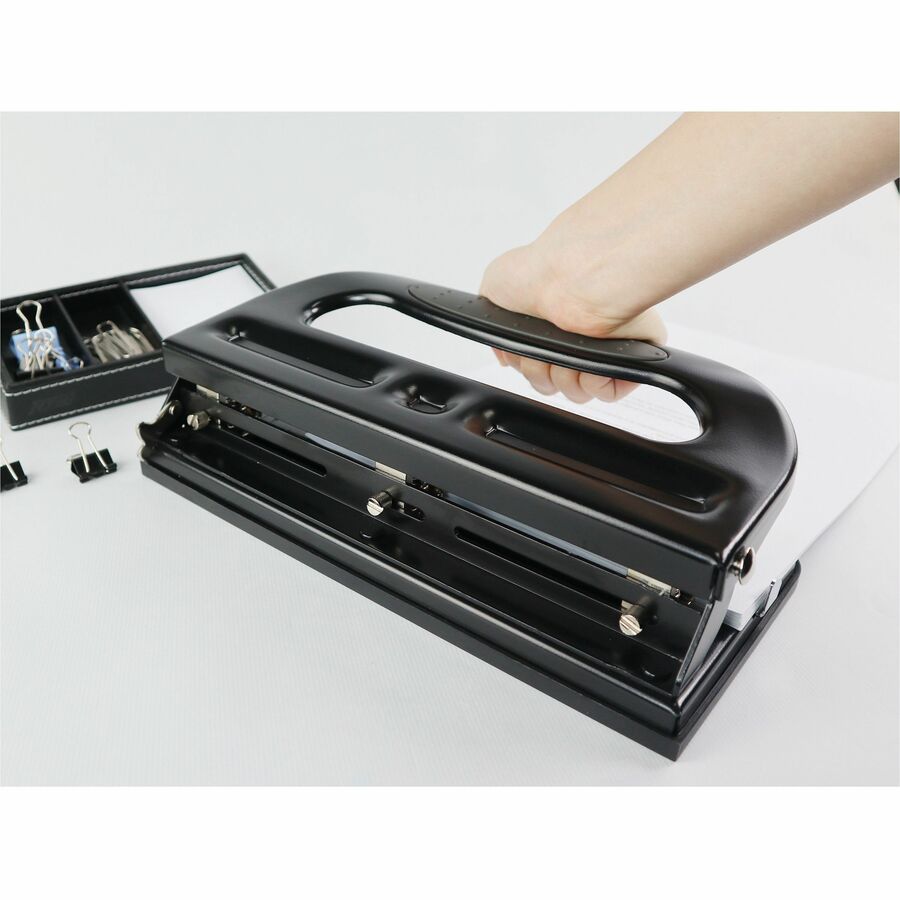 Business Source Three-Hole Heavy-Duty Punch