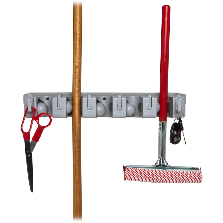 Genuine Joe Cleaning Tool Wall Organizer Rack
