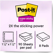 Post-it&reg; Super Sticky Notes - Energy Boost Color Collection - Orange, 3-Pack