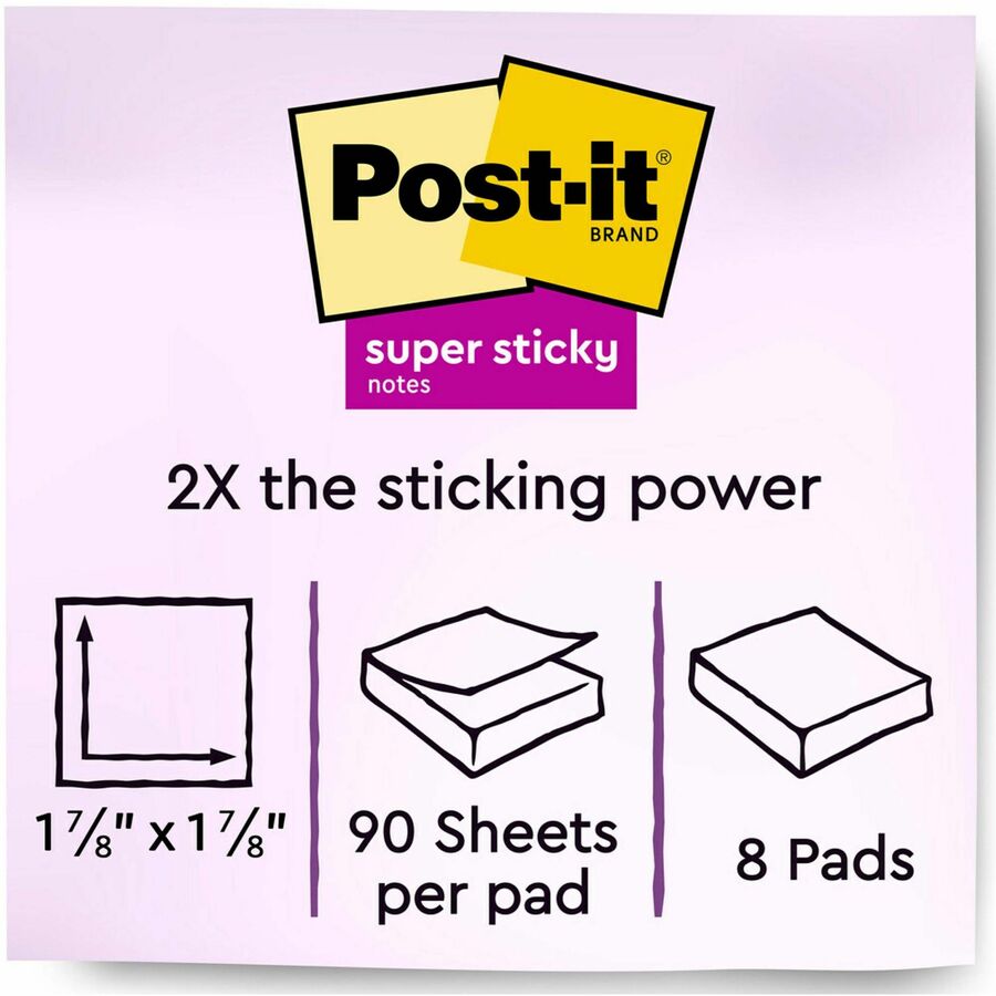 Post-it&reg; Super Sticky Notes - Energy Boost Color Collection - Orange, 3-Pack