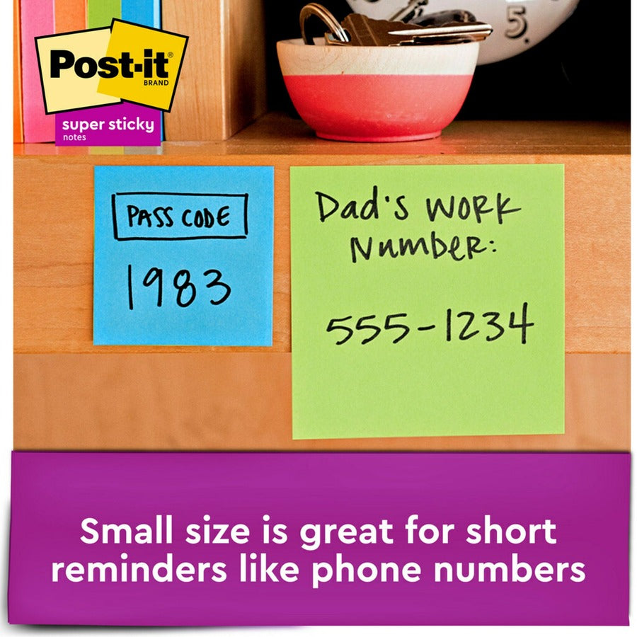 Post-it&reg; Super Sticky Notes - Energy Boost Color Collection - Orange, 3-Pack