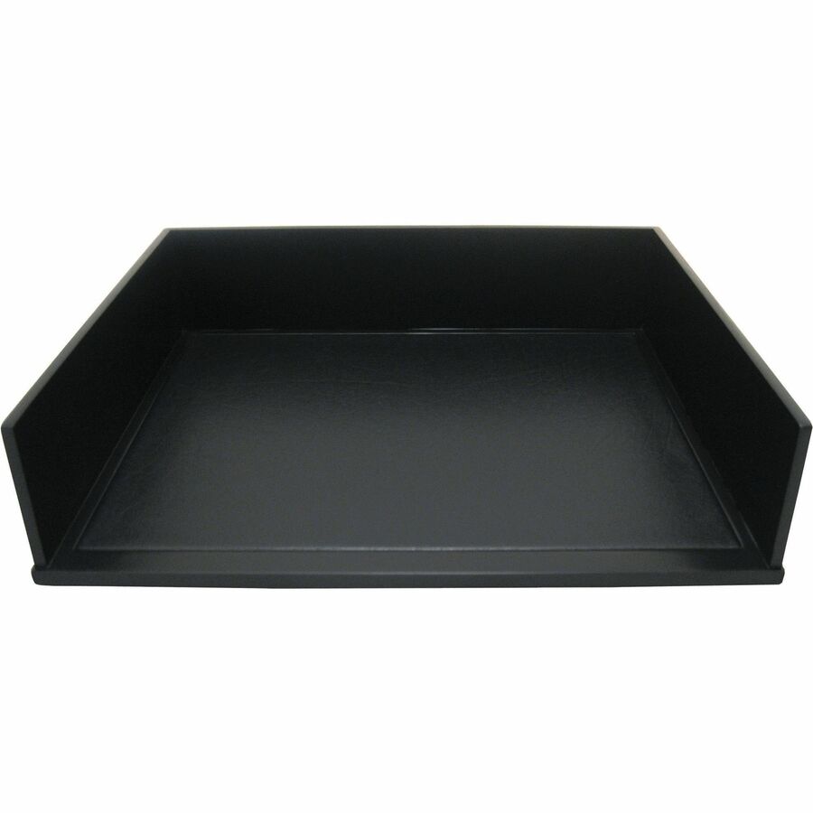 Victor Midnight Black Wood Stacking Letter Tray
