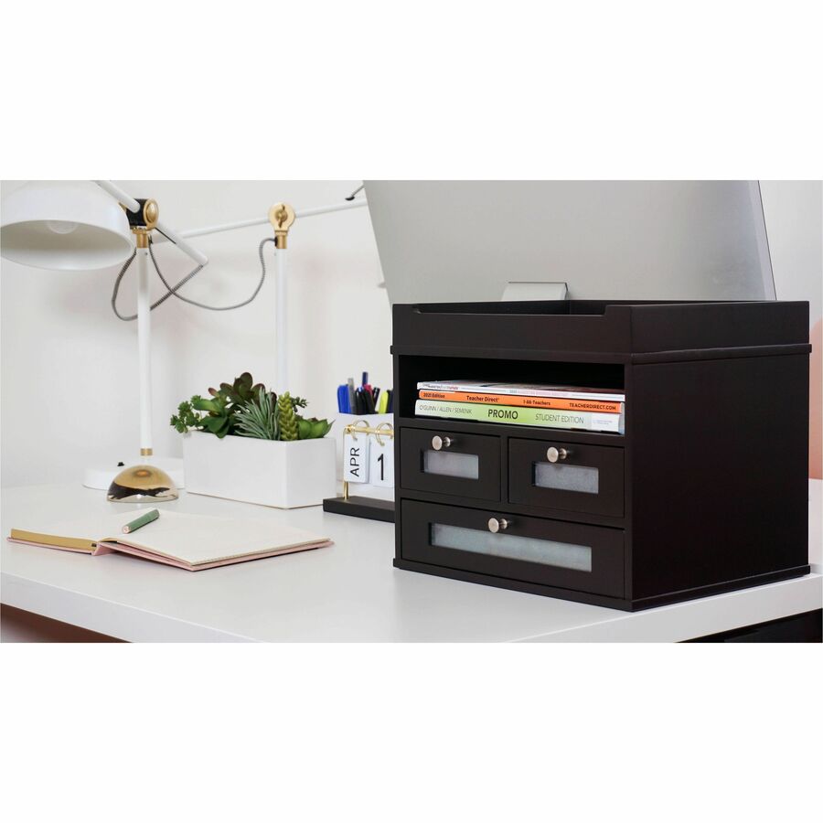 Victor Midnight Black Tidy Tower Desktop Organizer