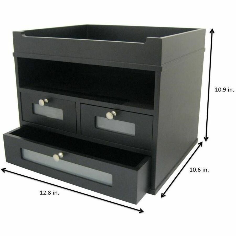 Victor Midnight Black Tidy Tower Desktop Organizer