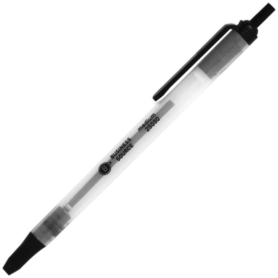 Stylos bille rétractables Business Source 0,5 mm