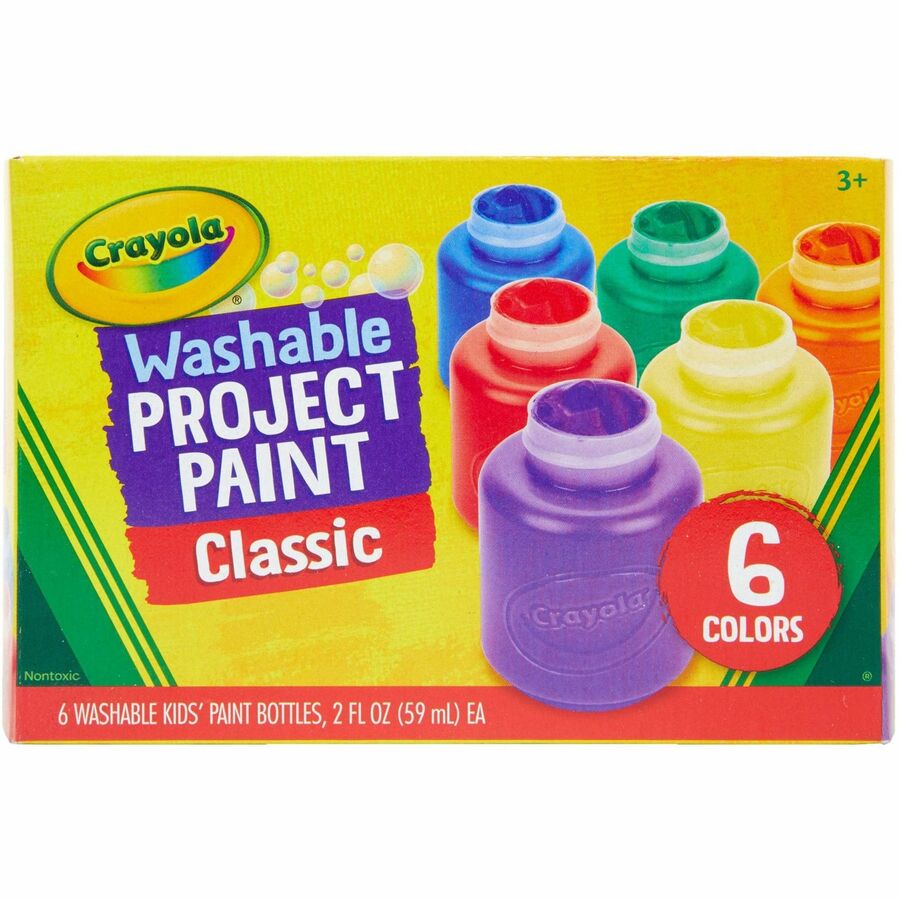 Crayola Washable Kids' Paint — 6 Colours, 2 oz Each