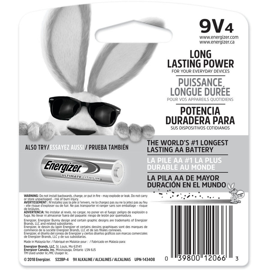 Energizer MAX Alkaline 9 Volt Batteries