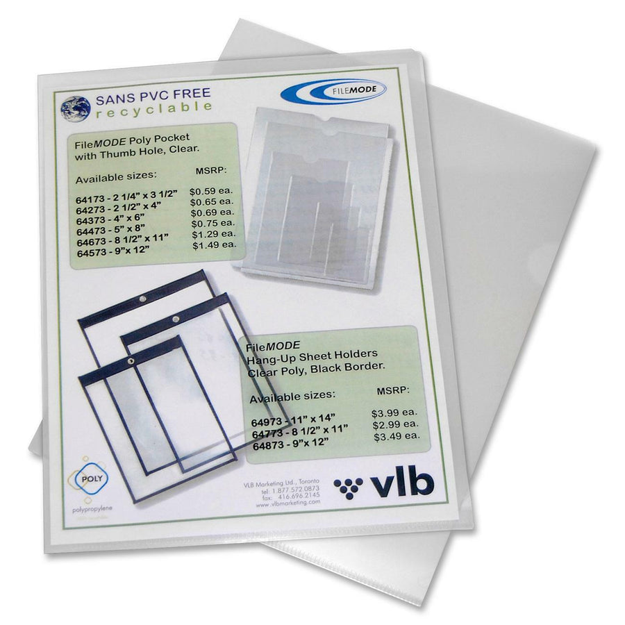 Filemode Poly View Folders - Letter, 10-Pack - Clear