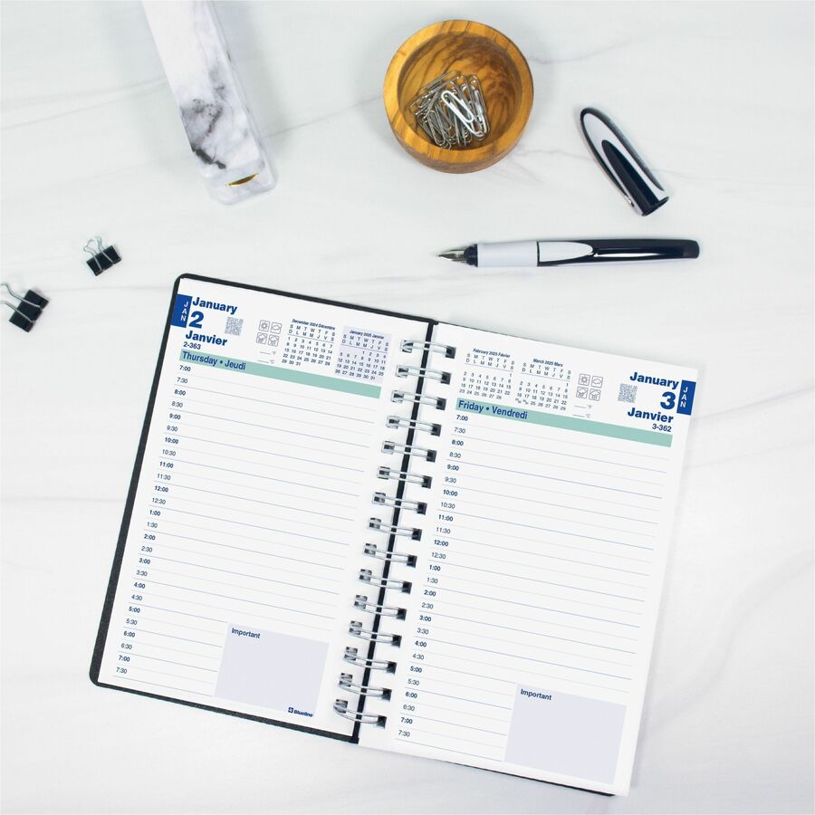 Organiseur journalier Blueline Duraflex