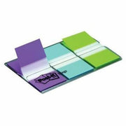 Post-it® Flags, Blue/Green/Purple, 60 Flags, 15/16" x 1-3/4"