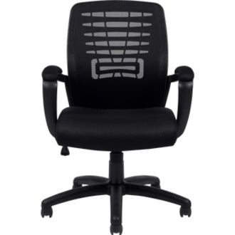 Zune Mid Back Tilter Chair – Black Mesh & Fabric