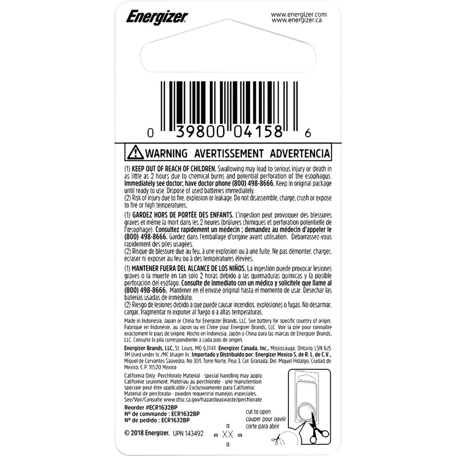 Energizer 1632 Lithium Coin Battery
