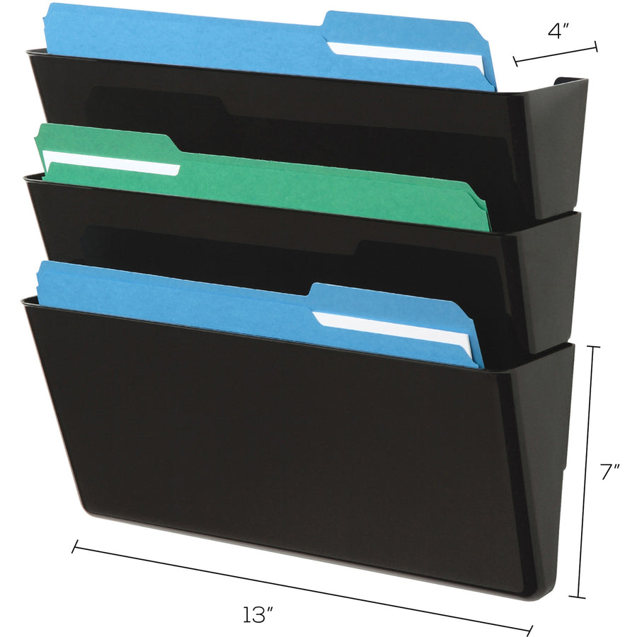 Deflecto Stackable DocuPocket Set - Black