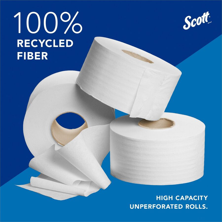 Scott 100% Recycled Fiber High-Capacity Jumbo Roll Toilet Paper
