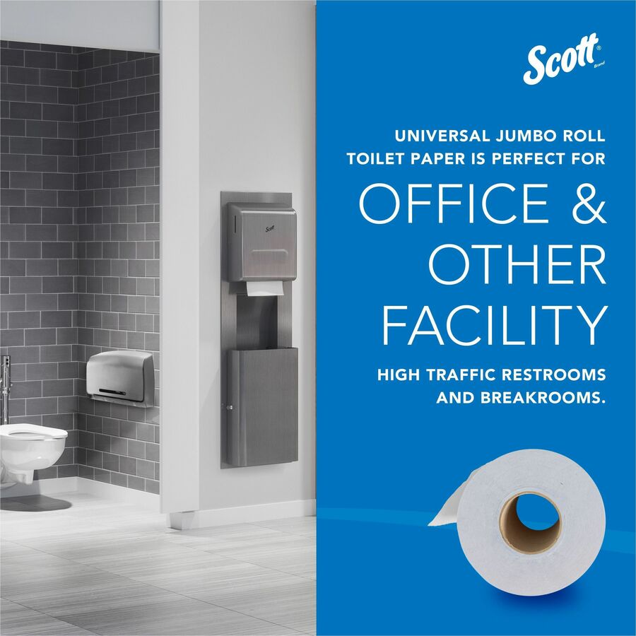 Scott 100% Recycled Fiber High-Capacity Jumbo Roll Toilet Paper
