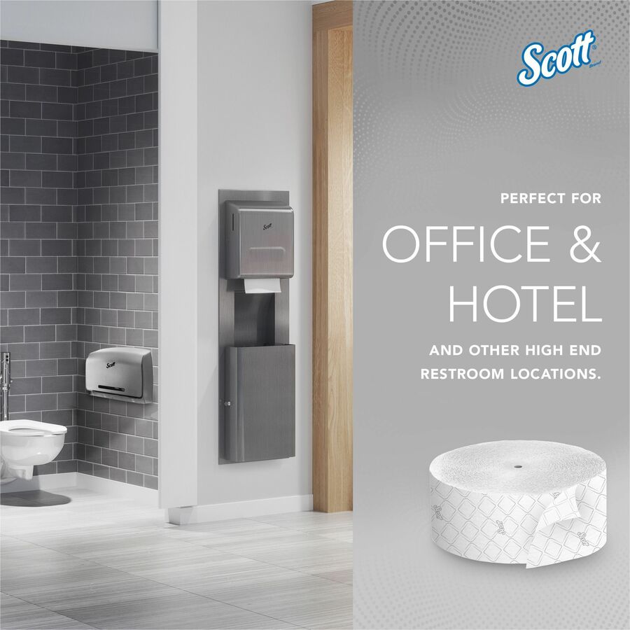 Scott Coreless High-Capacity Jumbo Roll Toilet Paper with Elevated Design
