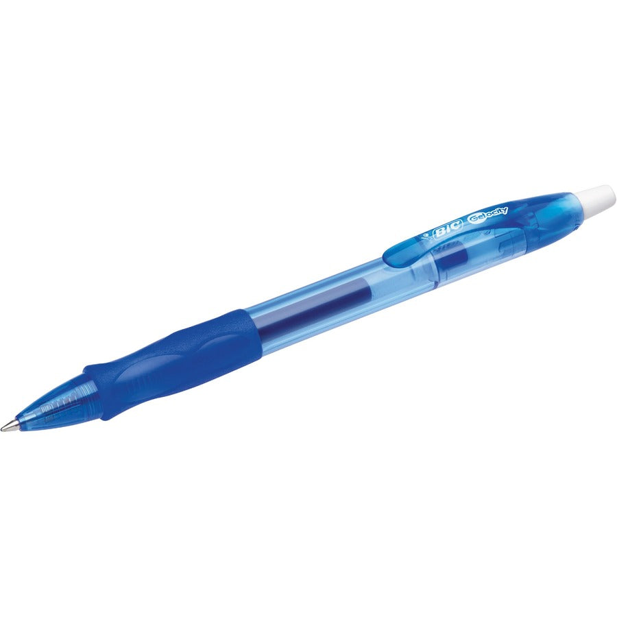 BIC Gel-ocity Original Blue Gel Pens, Medium Point (0.7mm), 4-Count Pack, Retractable Gel Pens With Comfortable Grip