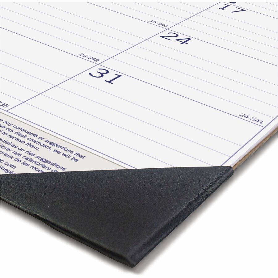 Bloc/Calendrier de bureau mensuel Blueline 2026 DuraGlobe 12 mois – Janvier à Décembre – 22" x 17", Bilingue