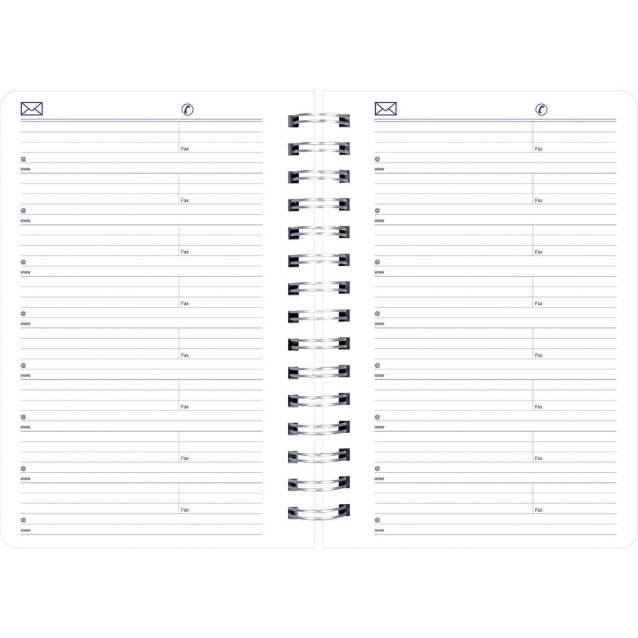 Blueline DuraGlobe Daily Planner Flexible Cover 8"x 5" , Bilingual, Red