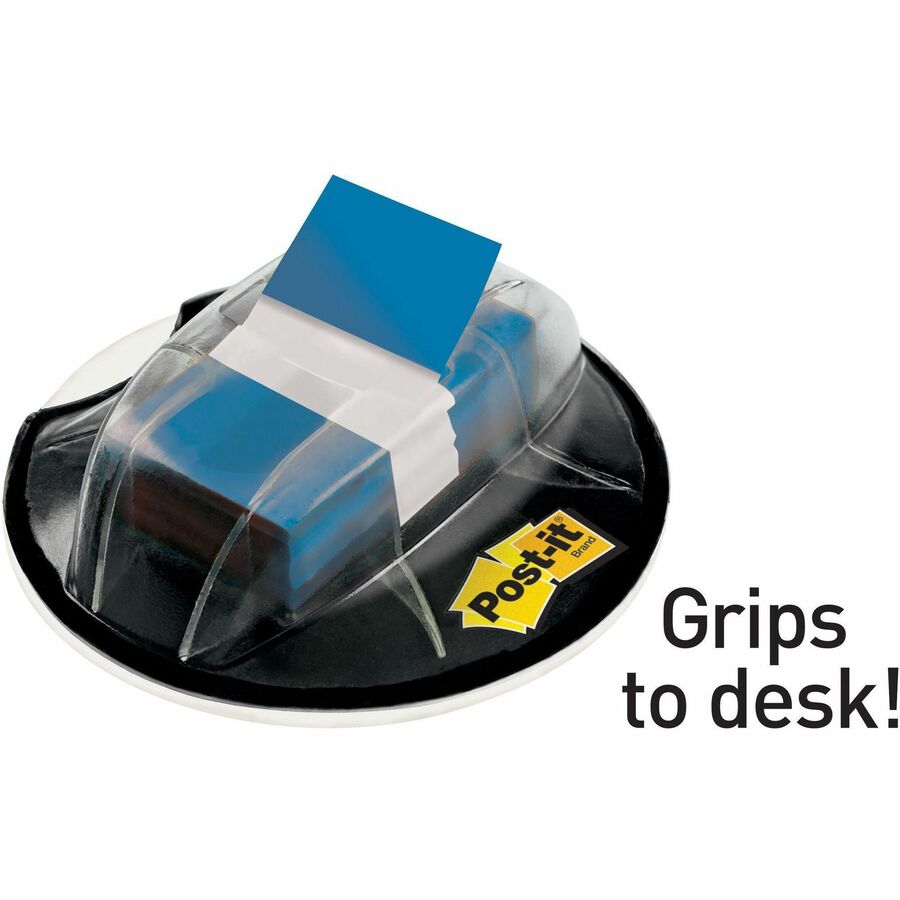 Post-it Flags in Desk Grip Dispenser - Yellow