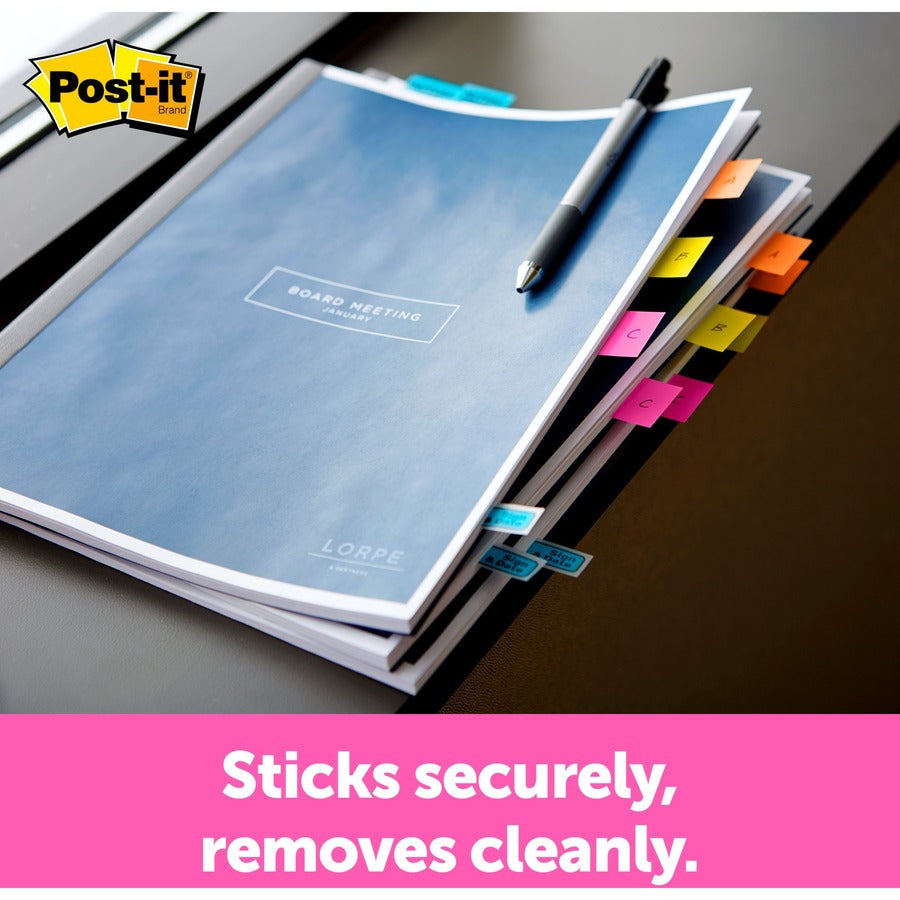 Post-it Flags in Desk Grip Dispenser - Yellow