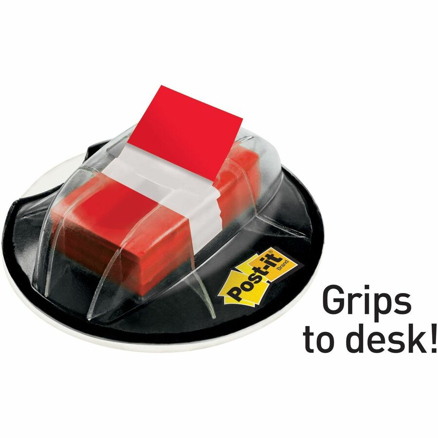 Post-it Flags in Desk Grip Dispenser - Yellow