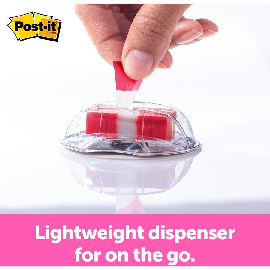 Post-it Flags in Desk Grip Dispenser - Yellow