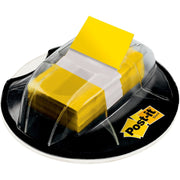 Post-it drapeaux dans un dévidoir de bureau - jaune
