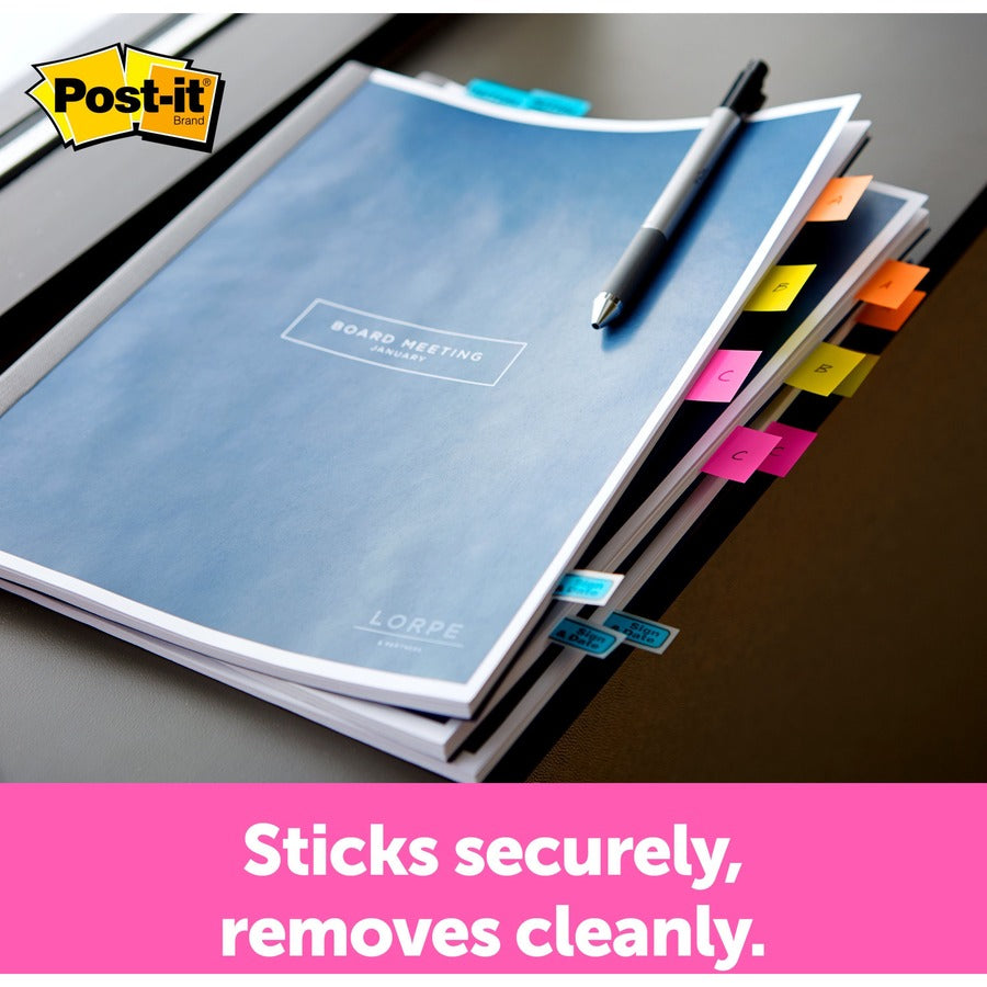 Post-it Flags in Desk Grip Dispenser - Yellow