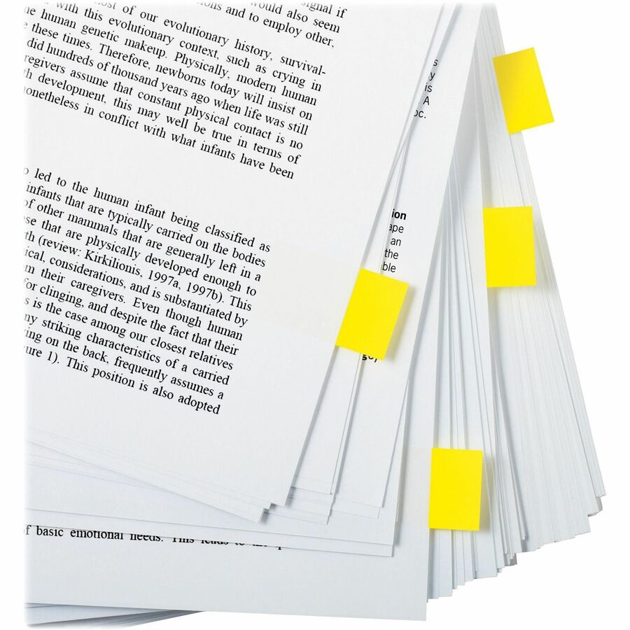 Post-it Flags in Desk Grip Dispenser - Yellow