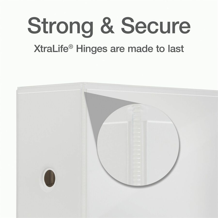 Cardinal XtraLife ClearVue Locking Slant-D Ring Binder — 6", 1,300-Sheet