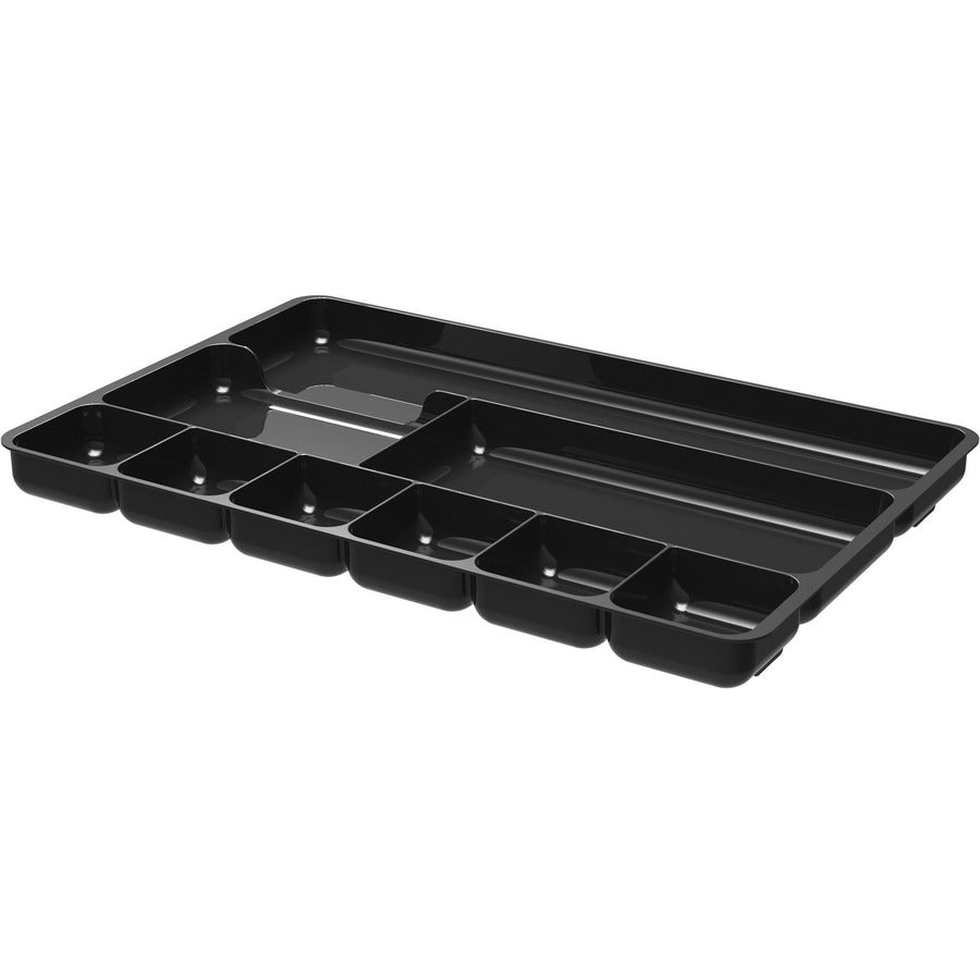 Deflecto Sustainable Office Drawer Organizer — 9-Compartment, Black