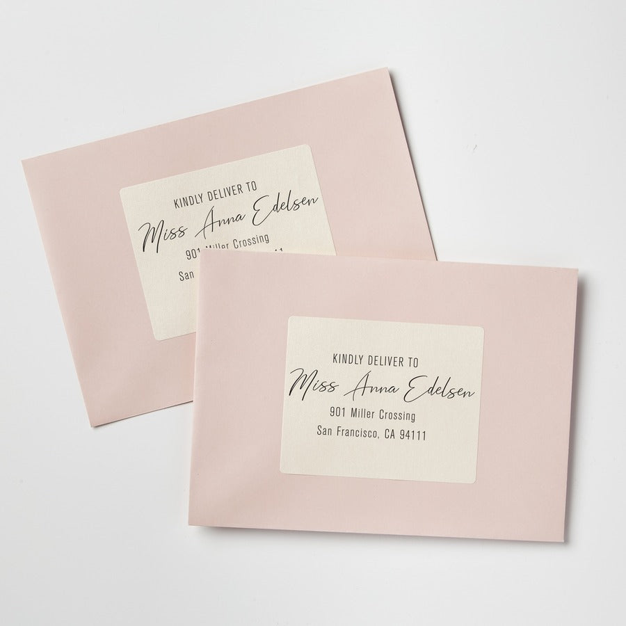 Avery Rectangle labels, Print to the Edge, Pearlized Ivory, 3" x 3-3/4" , 48 labels (22823)