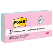 Bloc-notes Post-it® Greener pour dévidoir | 7,6 × 7,6 cm | Couleurs Sweet Sprinkles | 100 feuilles/bloc | 6 blocs/paquet