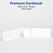 Avery® Event Tickets with Tear-Away Stubsfor Laser and Inkjet Printers, 1-3/4" x 5-1/2"