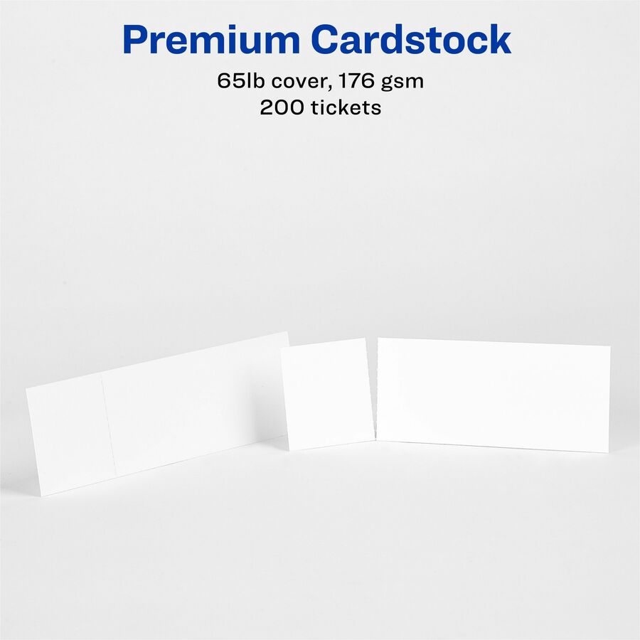 Avery® Event Tickets with Tear-Away Stubsfor Laser and Inkjet Printers, 1-3/4" x 5-1/2"