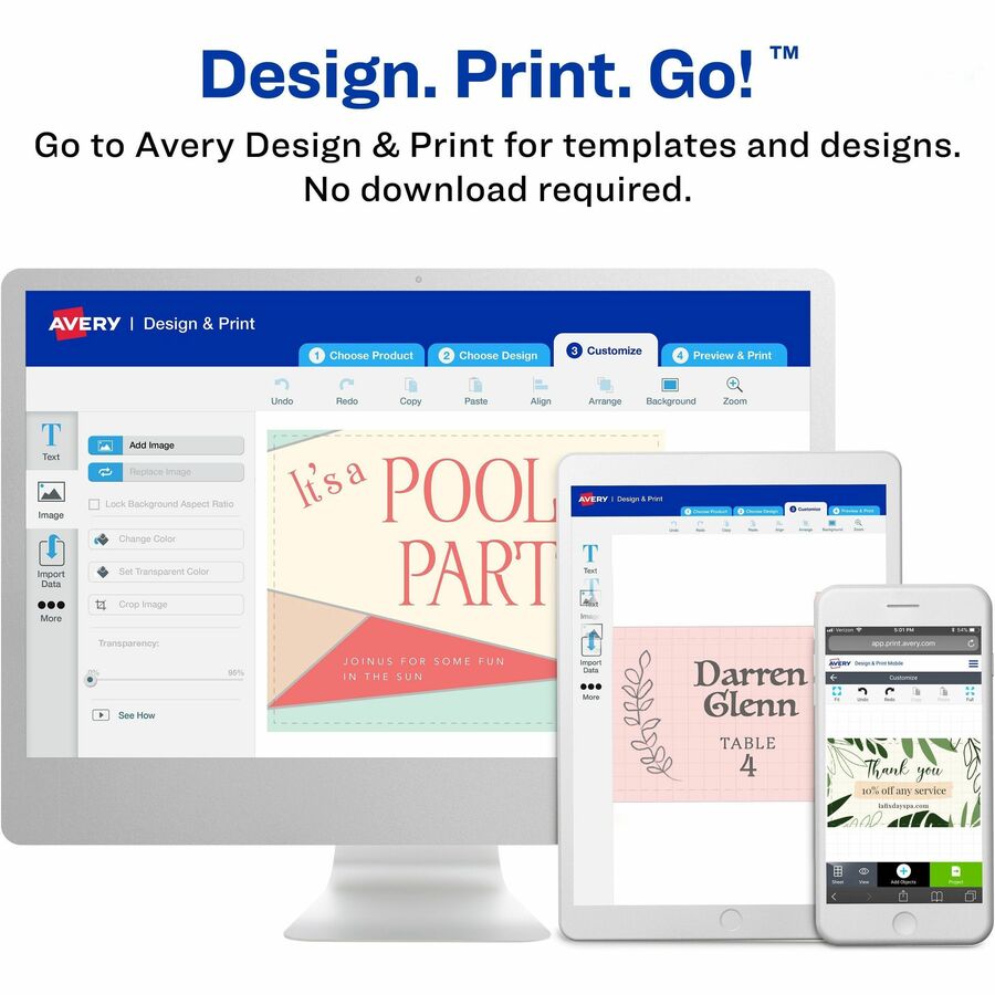 Avery® Event Tickets with Tear-Away Stubsfor Laser and Inkjet Printers, 1-3/4" x 5-1/2"