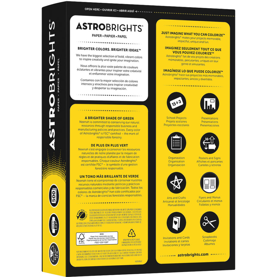 Astrobrights Color Copy Paper - Solar Yellow