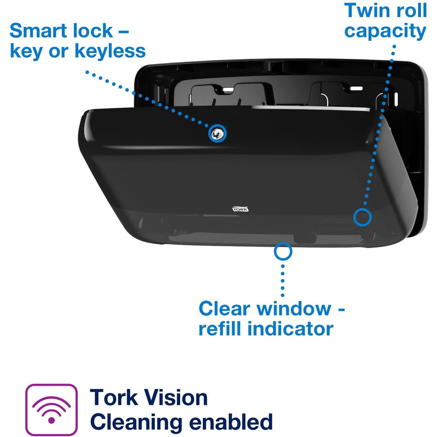 TORK Elevation Bath Tissue Jumbo Roll Mini Twin Dispenser