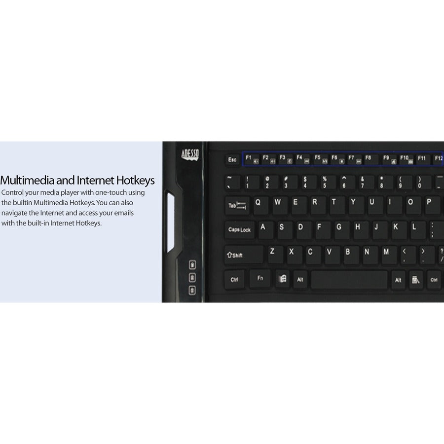 Clavier souple étanche antimicrobien Adesso (taille compacte)