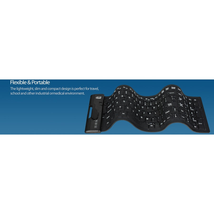 Clavier souple étanche antimicrobien Adesso (taille compacte)