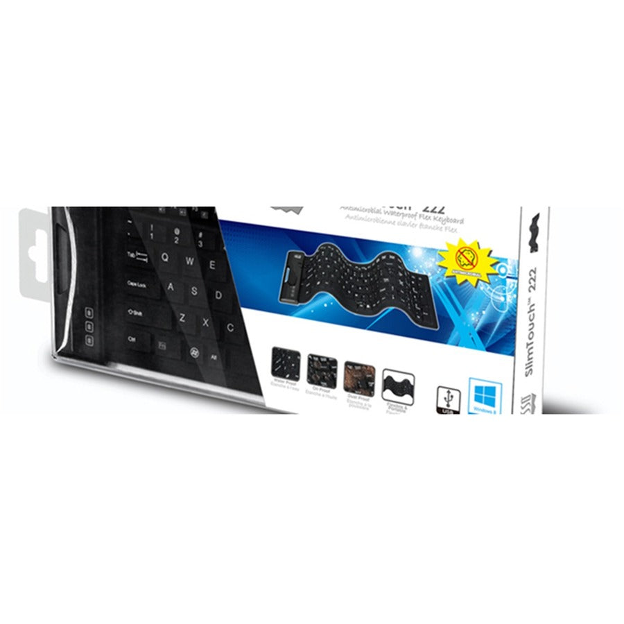 Clavier souple étanche antimicrobien Adesso (taille compacte)