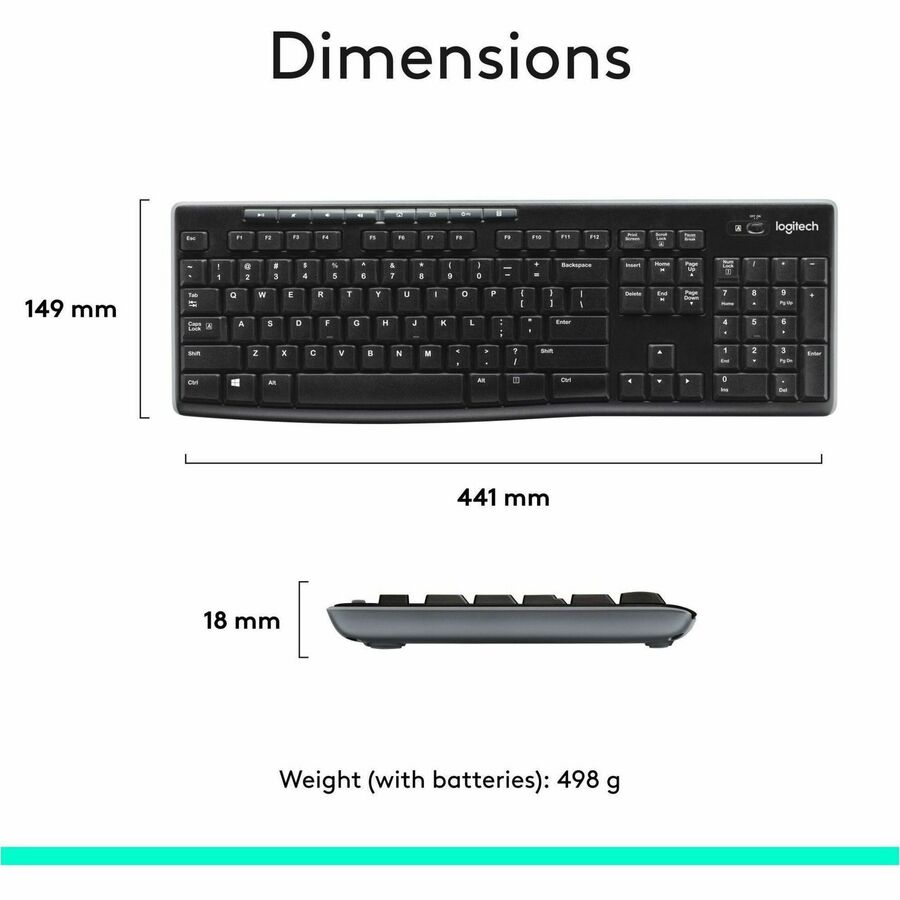 Logitech MK270 Wireless Keyboard and Mouse Combo