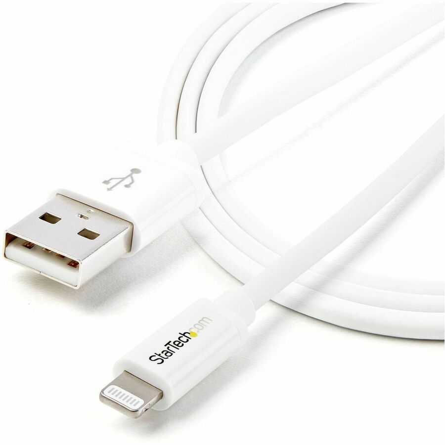 StarTech.com 1m (3ft) White AppleÂ® 8-pin Lightning Connector to USB Cable for iPhone / iPod / iPad