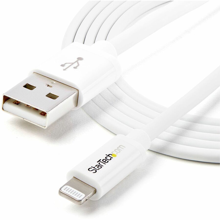 StarTech.com 2m (6ft) Long White AppleÂ® 8-pin Lightning Connector to USB Cable for iPhone / iPod / iPad