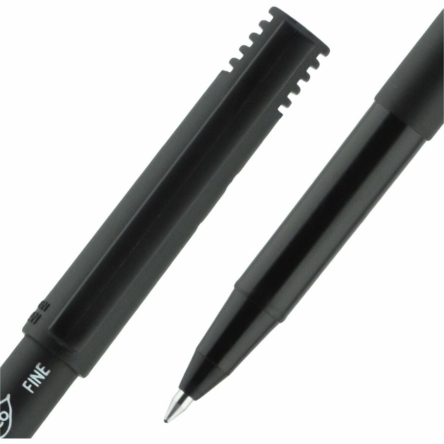Uniball Onyx Rollerball Pen w/ Cap - 0.7mm Fine Black 60143