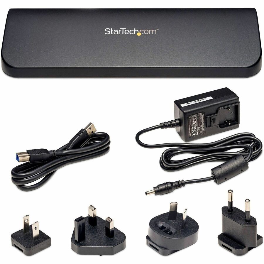 StarTech.com Dual Monitor USB 3.0 Laptop Docking Station, HDMI & DVI/VGA, 3x USB-A Hub, GbE, Audio, Universal USB-A Dock, Win/Mac, TAA